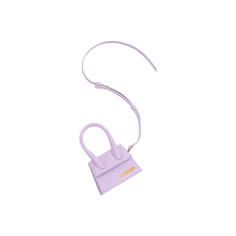 Jacquemus Cow Leather Shoulder Bag Crossbody Bag Handbag Mini Women's Purple-3
