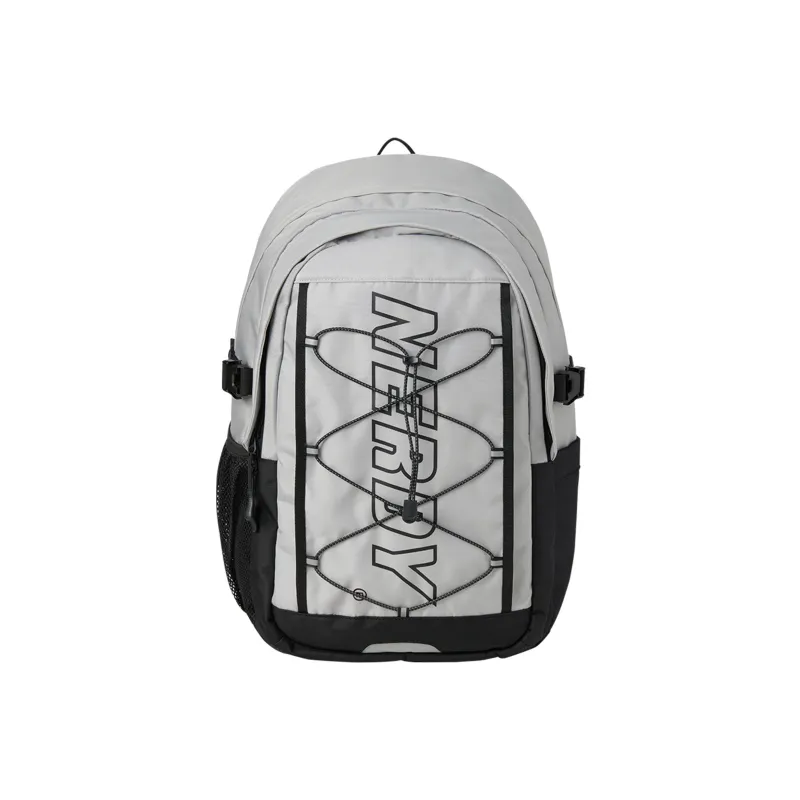 NERDY Nylon Backpack Regular Unisex Gray White-0