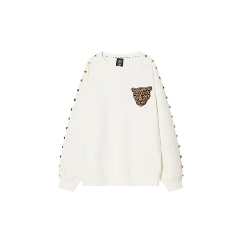 TCH Sweatshirts Unisex White Base With Gold Label