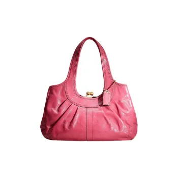 COACH Ergo Patent Leather Shoulder Bag Handbag Shoulder Bag Women's Rose Red