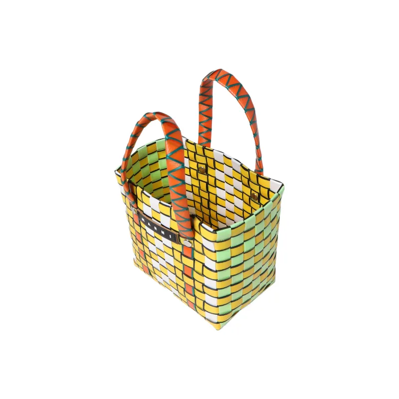 MARNI Polypropylene Basket Bag One Shoulder Handbag Extra Mini Kids' Lemon-3