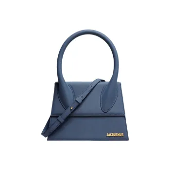 Jacquemus Le Chiquito Cow Leather Patchwork Shoulder Bag Crossbody Bag Handbag Large Size Women's Marine Blue