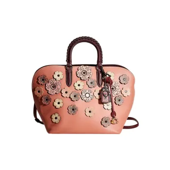 COACH Dakotah Glove Tanning Handbag Shoulder Bag Crossbody Bag Large Size Women's Pink
