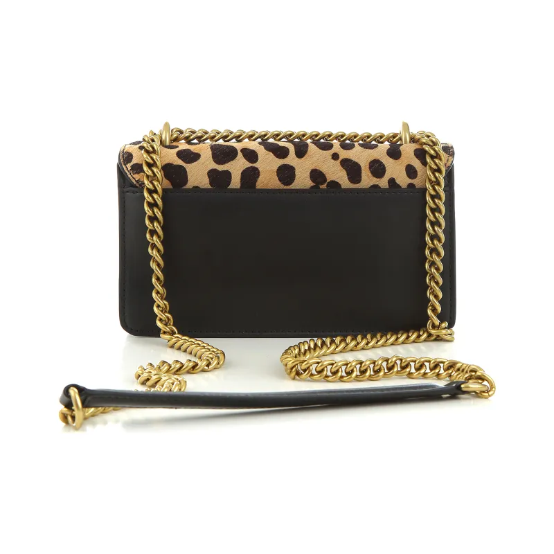 VERSACE JEANS COUTURE Polyurethane Handbag Shoulder Bag Crossbody Bag Small Size Women's Leopard Print-2