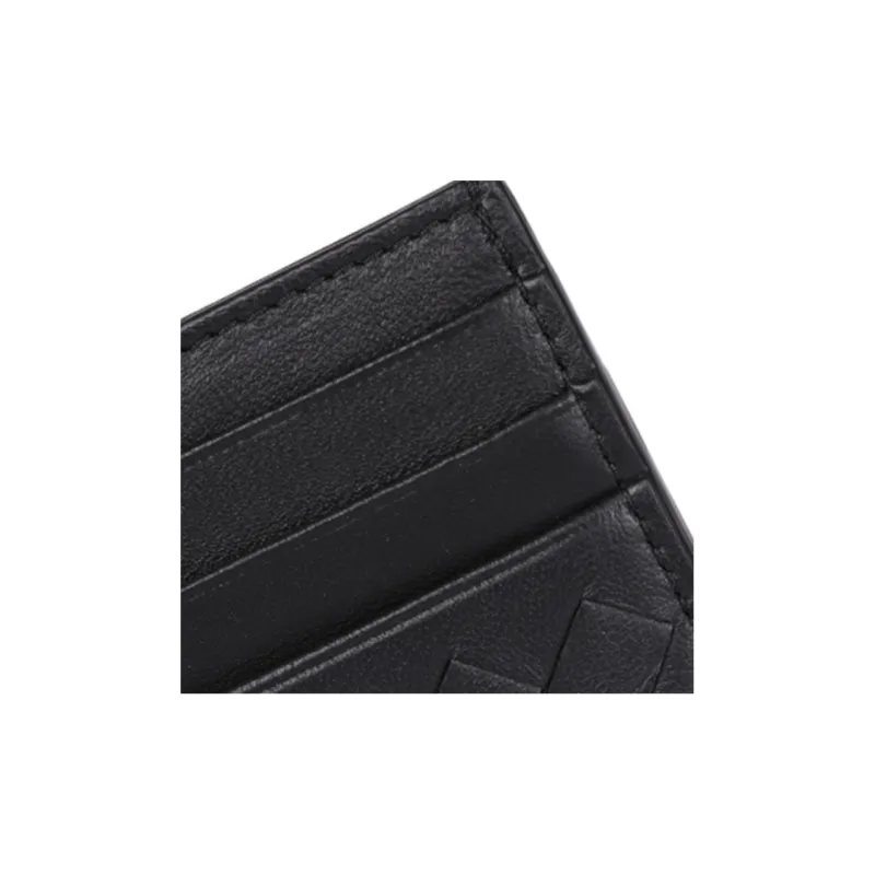 Bottega Veneta Sheepskin Card Holder Men's Black-4