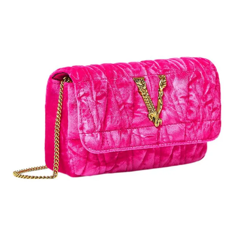 FANSIZHE Virtus Velour Crossbody Bag Shoulder Bag Women's Pink-2
