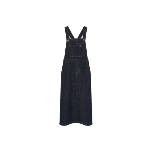 Guoeretro Sleeveless Dresses Women's Deep Navy Blue