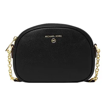 MICHAEL KORS Jet Set Charm Litchi Grain Leather Shoulder Bag Crossbody Bag Small Size Women's Black