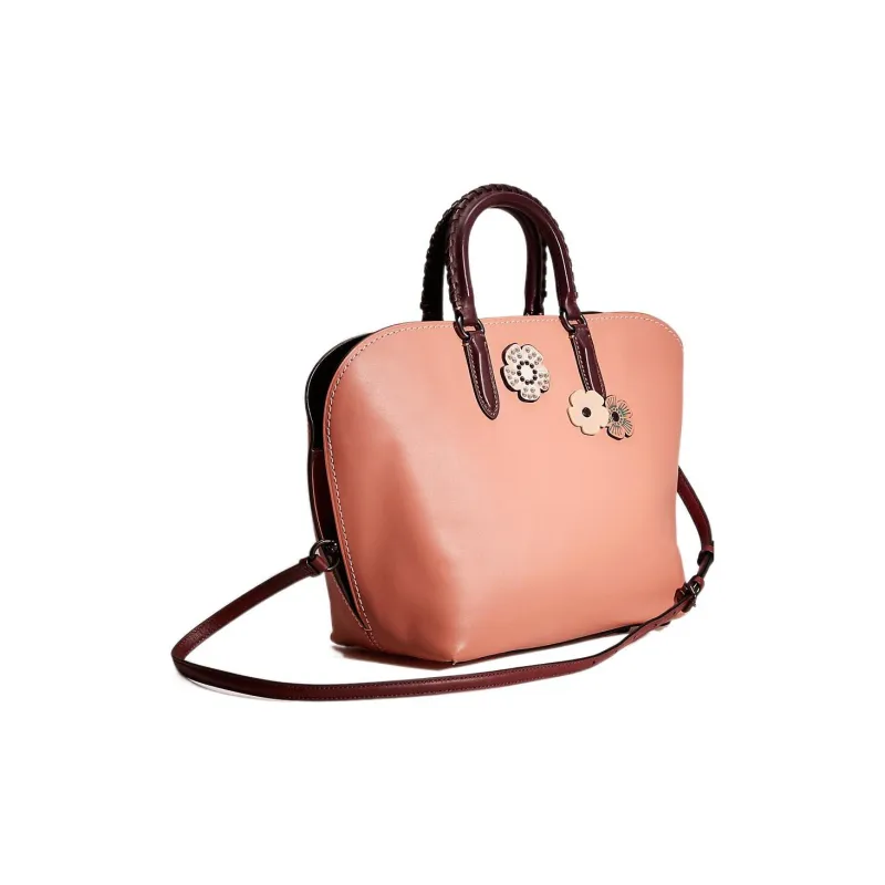 COACH Dakotah Glove Tanning Handbag Shoulder Bag Crossbody Bag Large Size Women's Pink-1