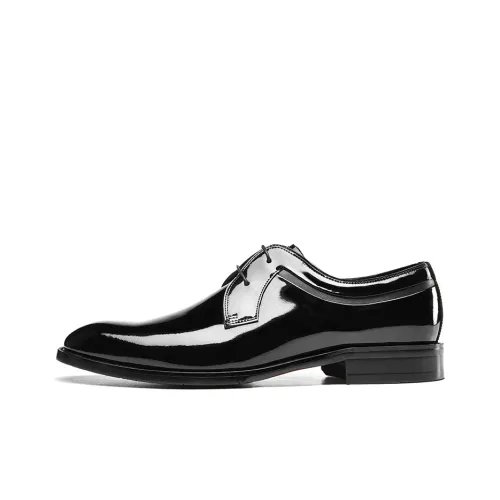 KANGNAI Dress Shoes Men Low-Top Black