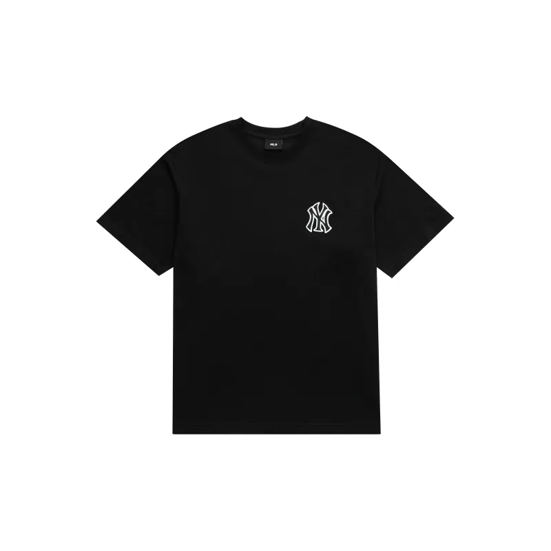 MLB New York Yankees Drop Shoulder Sleeve T Shirt Unisex Black-1
