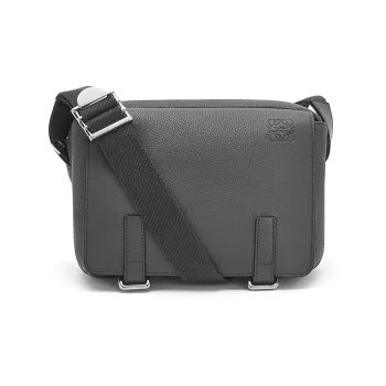 LOEWE Military Messenger Bag In Soft Grained Calfskin Xs Anthracite