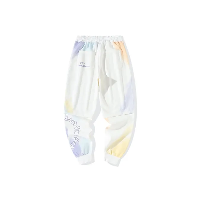 LAMLICKA Knitted Sports Pants Unisex White-1