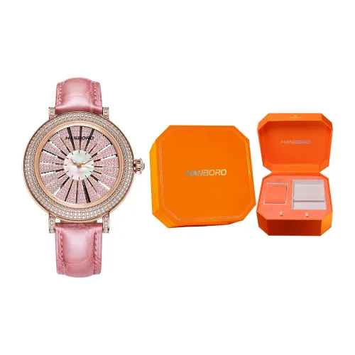 HANBORO Automatic Mechanical Movement Watch Women's Watch Pink Watch Dial HBR8892 MF