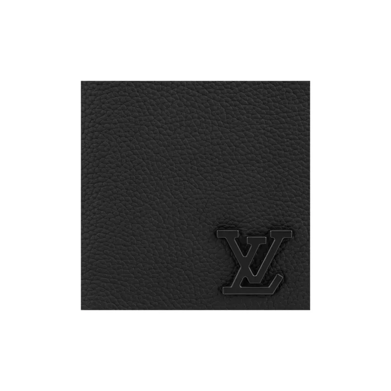 LOUIS VUITTON Zippy Aerogram Cow Leather Wallet Regular Men's Black-4