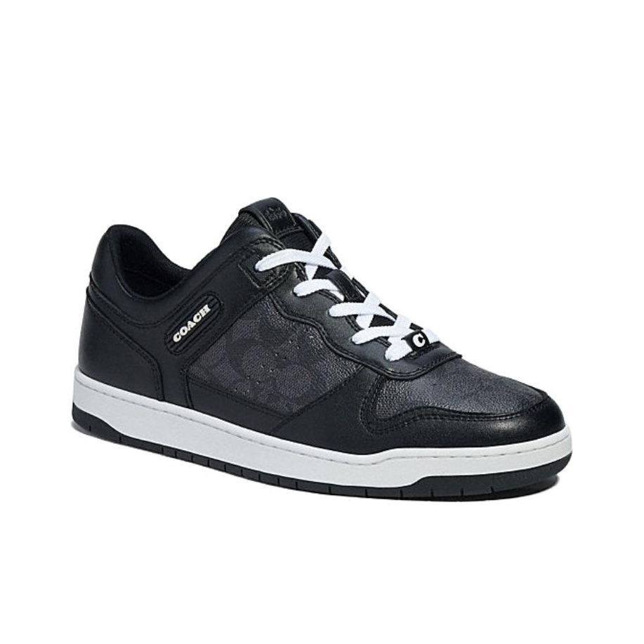 COACH Skateboard Shoes Men Low-Top Black Shoe Box Included