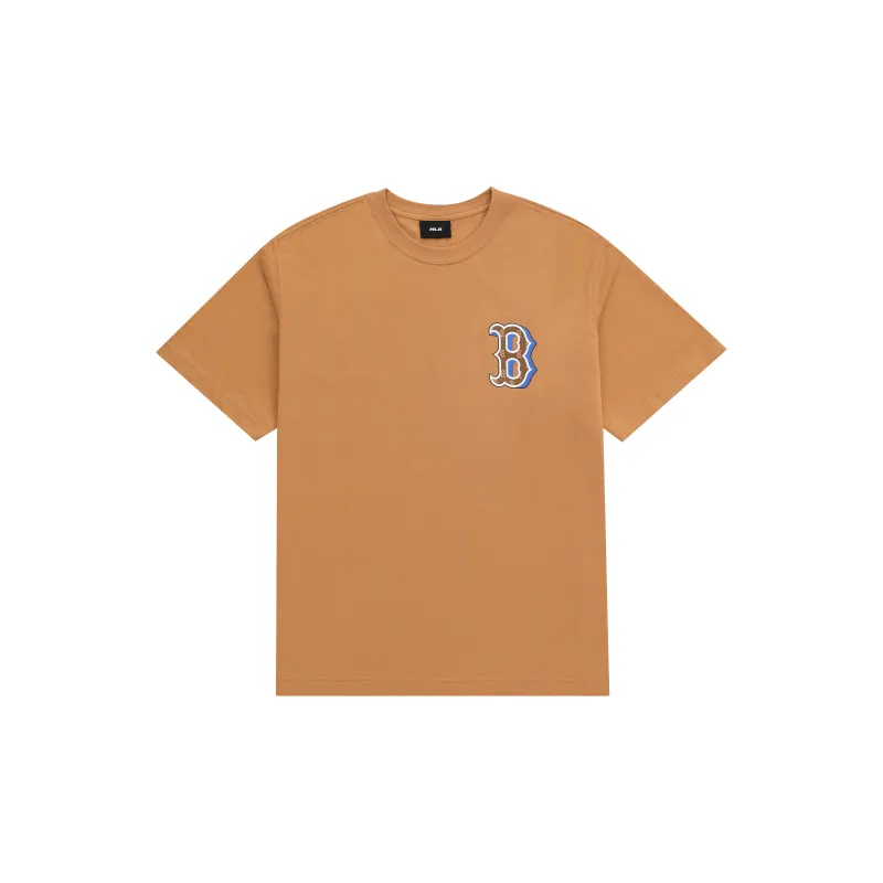 MLB Drop Shoulder Sleeve T-Shirt Unisex Sandy Brown-1