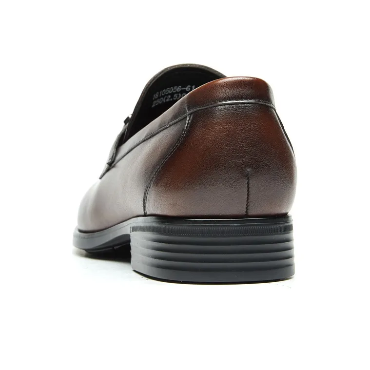 KANGNAI Dress Shoes Men Low Top Light Brown-3