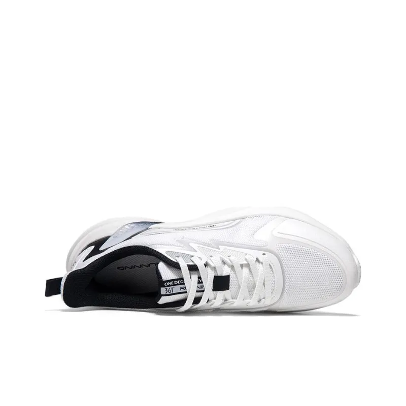 361° Slip Resistant, Abrasion Resistant, Breathable Low Top Running Shoes Men's White Black-1