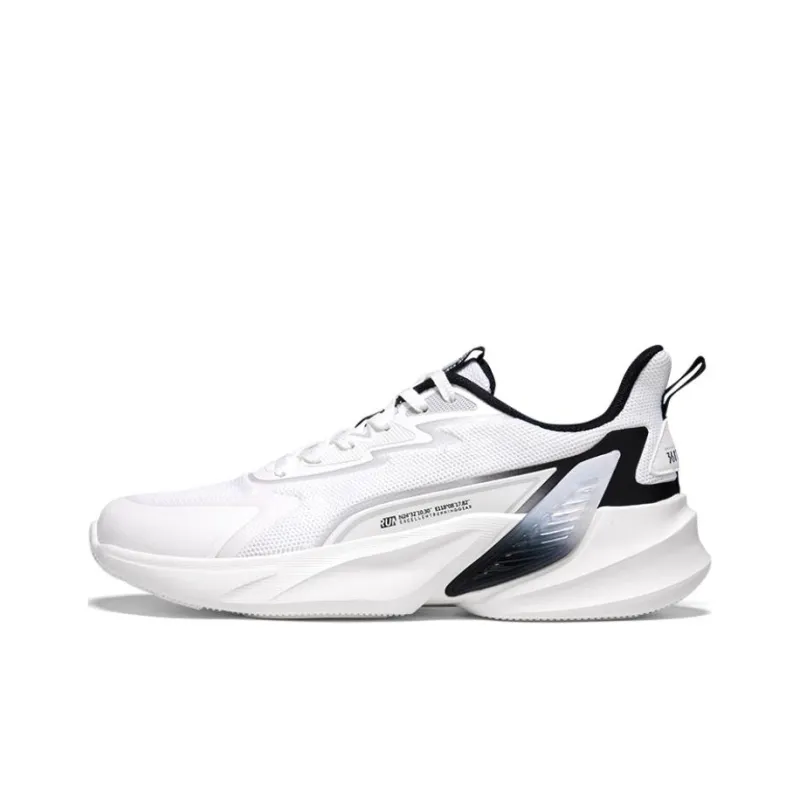 361° Slip Resistant, Abrasion Resistant, Breathable Low Top Running Shoes Men's White Black-0