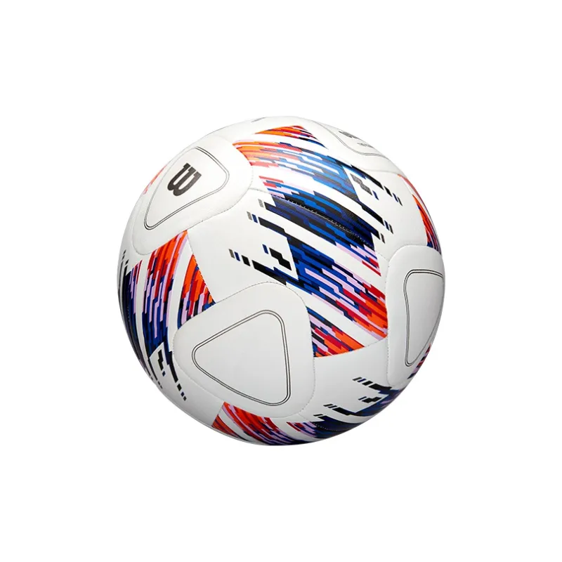Wilson NCAA Collection Size 5 Ball Soccer PU Machine Stitched Soccer Ball Unisex Blue White Orange-2