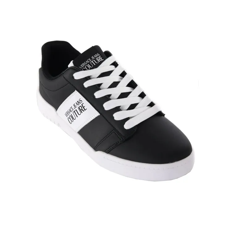 VERSACE JEANS Stylish Skateboarding Shoes Men's Black White-3