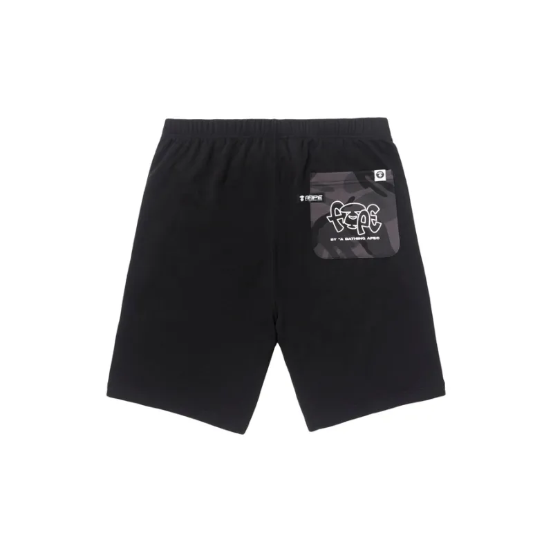 Aape Logo patch Drop crotch Shorts-1