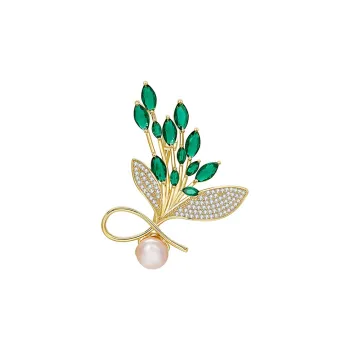 HMZ Brooches Women's Green