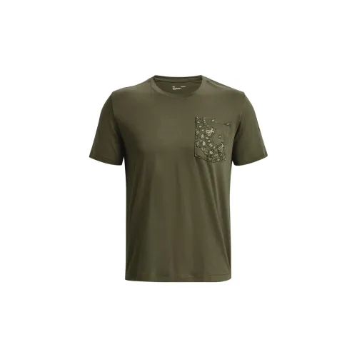 Under Armour T-Shirts Men Navy Green