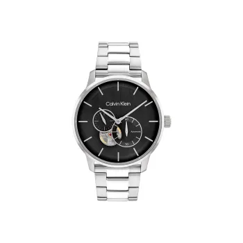 CALVIN KLEIN TIMELESS Wrist Watch Automatic Mechanical Movement Steel Strap Black Dial Men's Watches