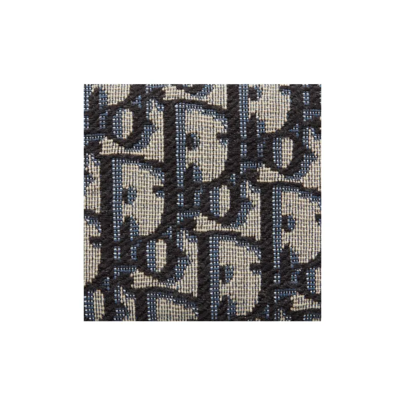 DIOR Travel Fabric Oblique Jacquard Fabric Key Pouch Women's Blue-4