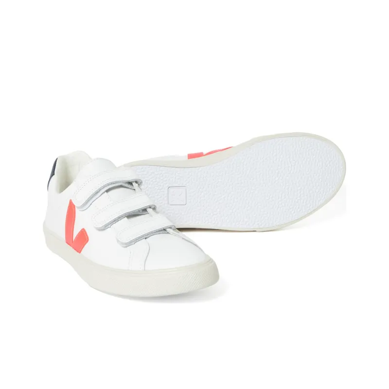 VEJA Esplar 3 Lock Velcro 'White Neon Orange' Women's-4