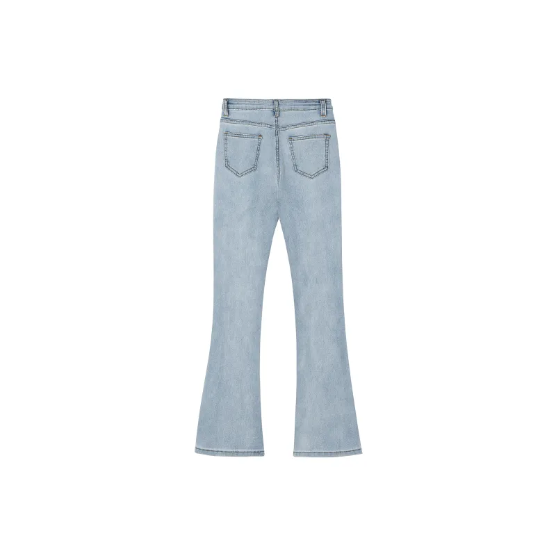 QYPRF Jeans Women's Light Blue-1