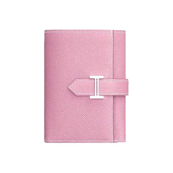 HERMES Bearn Epsom Calfskin Wallet Women's 3Q Rose Sakura Cherry Blossom Pink