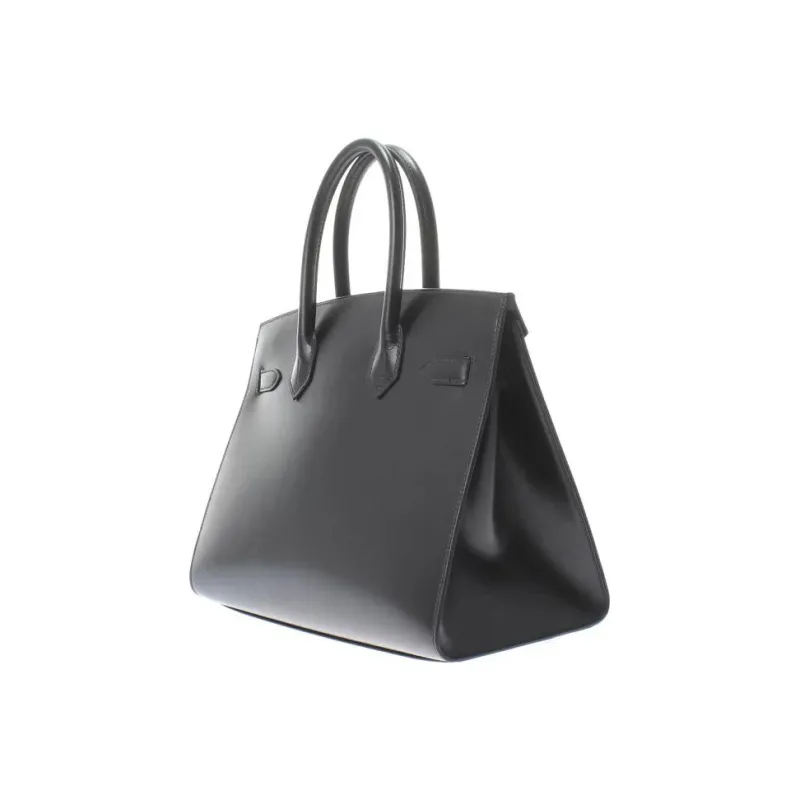 HERMES Birkin Leather Birkin Bag Handbags Women's Noir Black-1