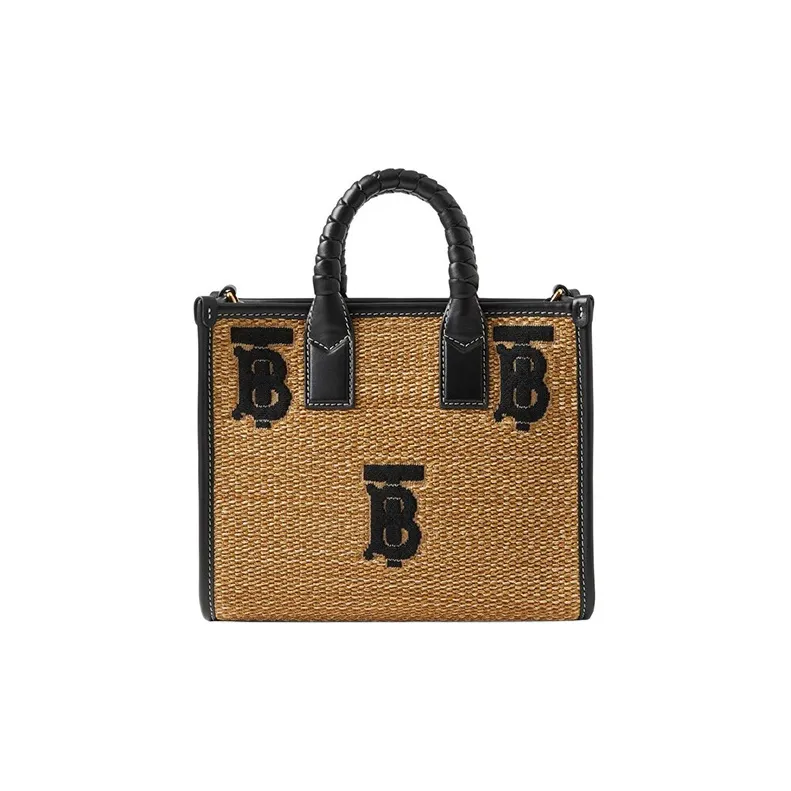 Burberry Mini Freya Tote Natural/Black-0