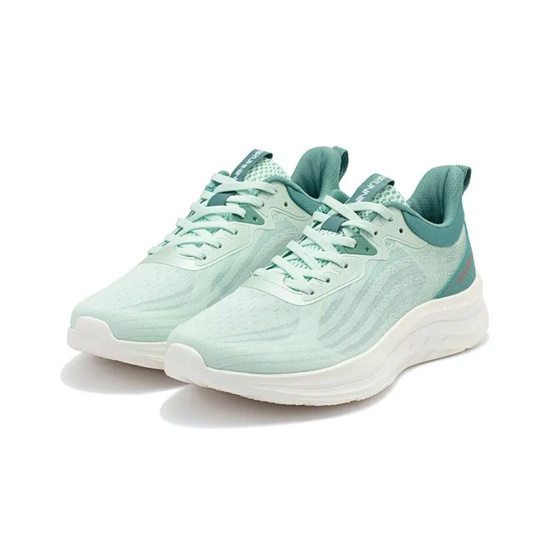 361° Cushioning Anti Slip And Wear Resistant Low Top Running Shoes Men's Green White-1