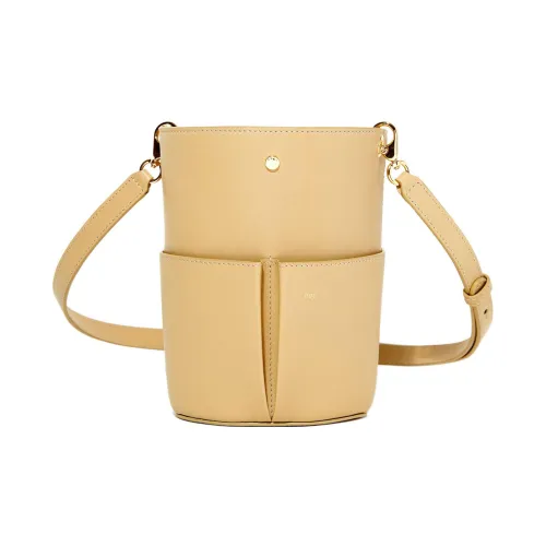 RSVP Paris Tiny Five Collection Smooth Cow Leather Bucket Bags Crossbody Bag Shoulder Bag Mini Women's Sand