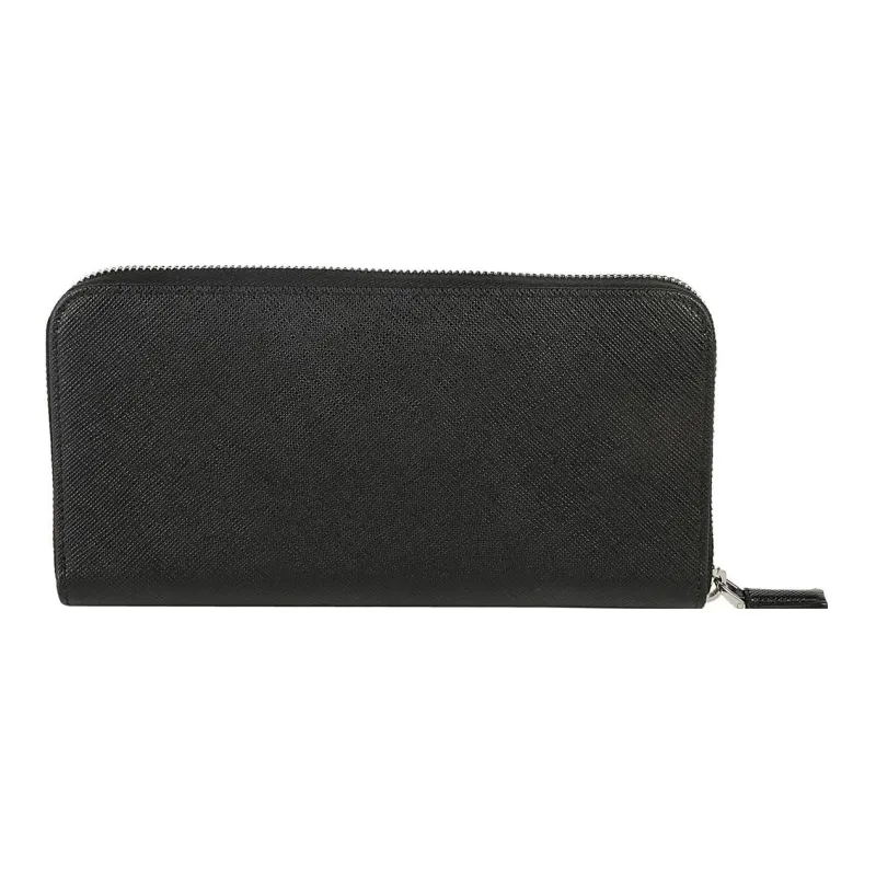 PRADA Calfskin Wallet Men's Black-1