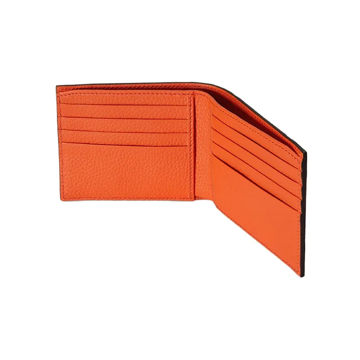 GUCCI Leather Wallet Men's Orange-3