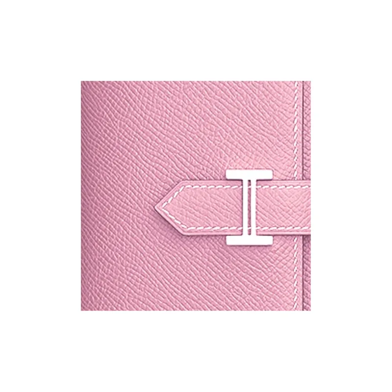 HERMES Bearn Epsom Calfskin Wallet Women's 3Q Rose Sakura Cherry Blossom Pink-2