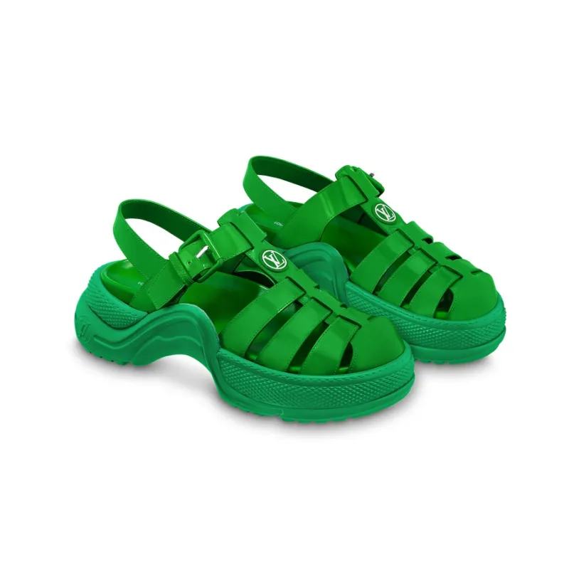LOUIS VUITTON Archlight Roman Sandals Women's Green-2