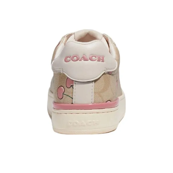 COACH Low Top Stylish Skateboarding Shoes Women's Khaki-4