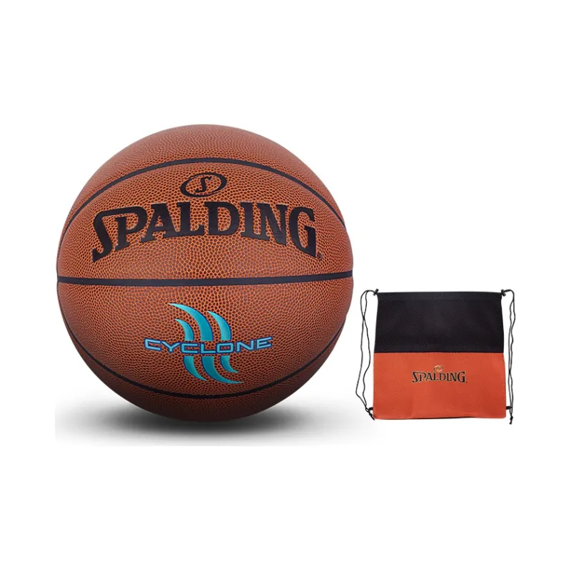 SPALDING Introductory Basketball Series PU Basketball Brown With Blue Text Size 7 Training Unisex-9