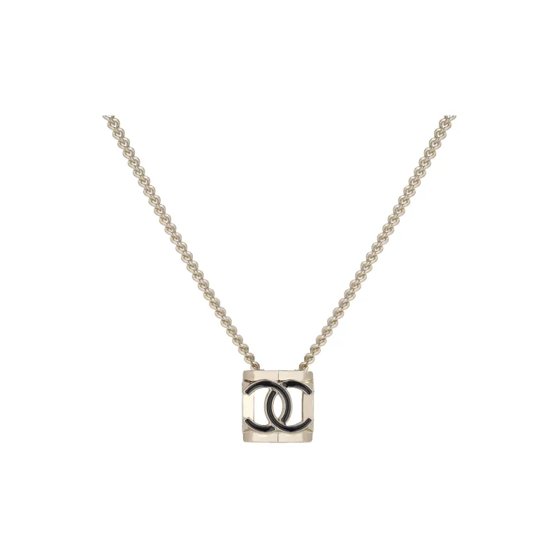 CHANEL Necklaces Women's Gold/Black-0