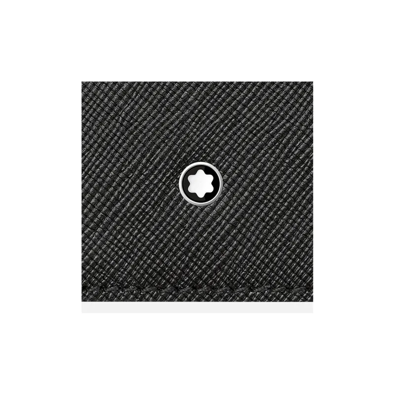 MONTBLANC Full-grain Calf Leather Leather Clip Wallet Regular Men's Black-4