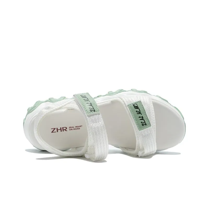 ZHR Fashion Sandal Women's White Green-4