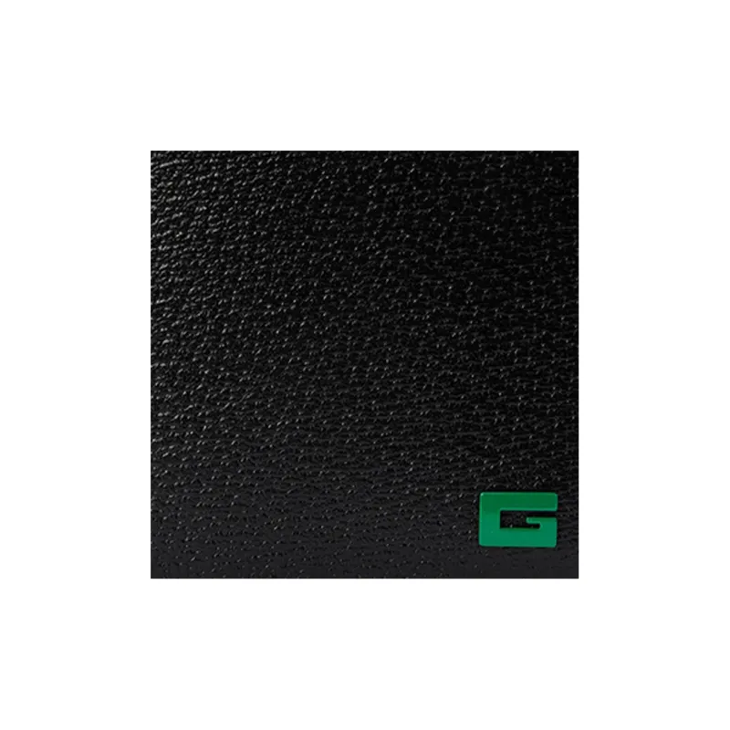 GUCCI Leather Card Holder Men's Black/Green-5