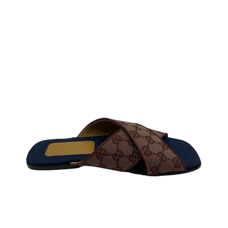 GUCCI Slide Slippers Men's Red Brown-1