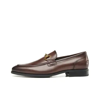 KANGNAI Loafers Men Low-Top Brown